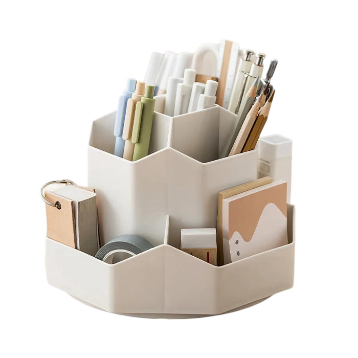 360° Rotating Pen Holder - 9-Grid Desk Organizer