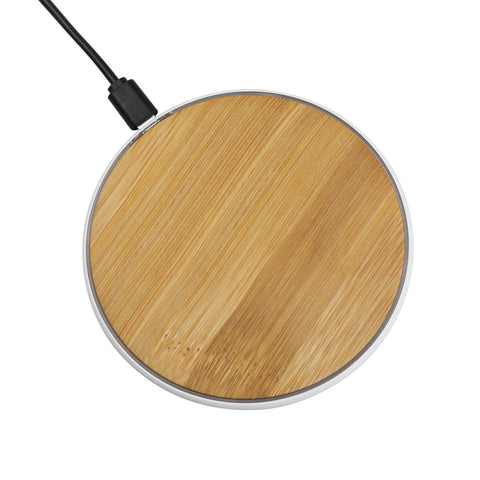 wooden 15w qi wireless charging pad