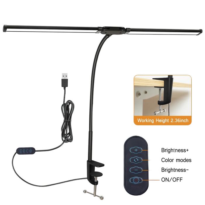 Dual Head LED Desk Lamp